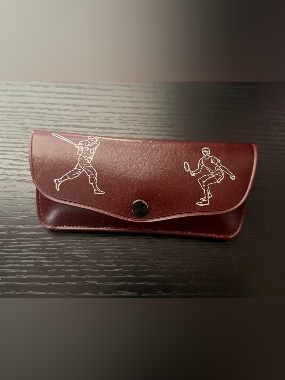 VTG 1960s Mid Century Eyeglass Case Kelley & Hueber Inclusions Paper Rx